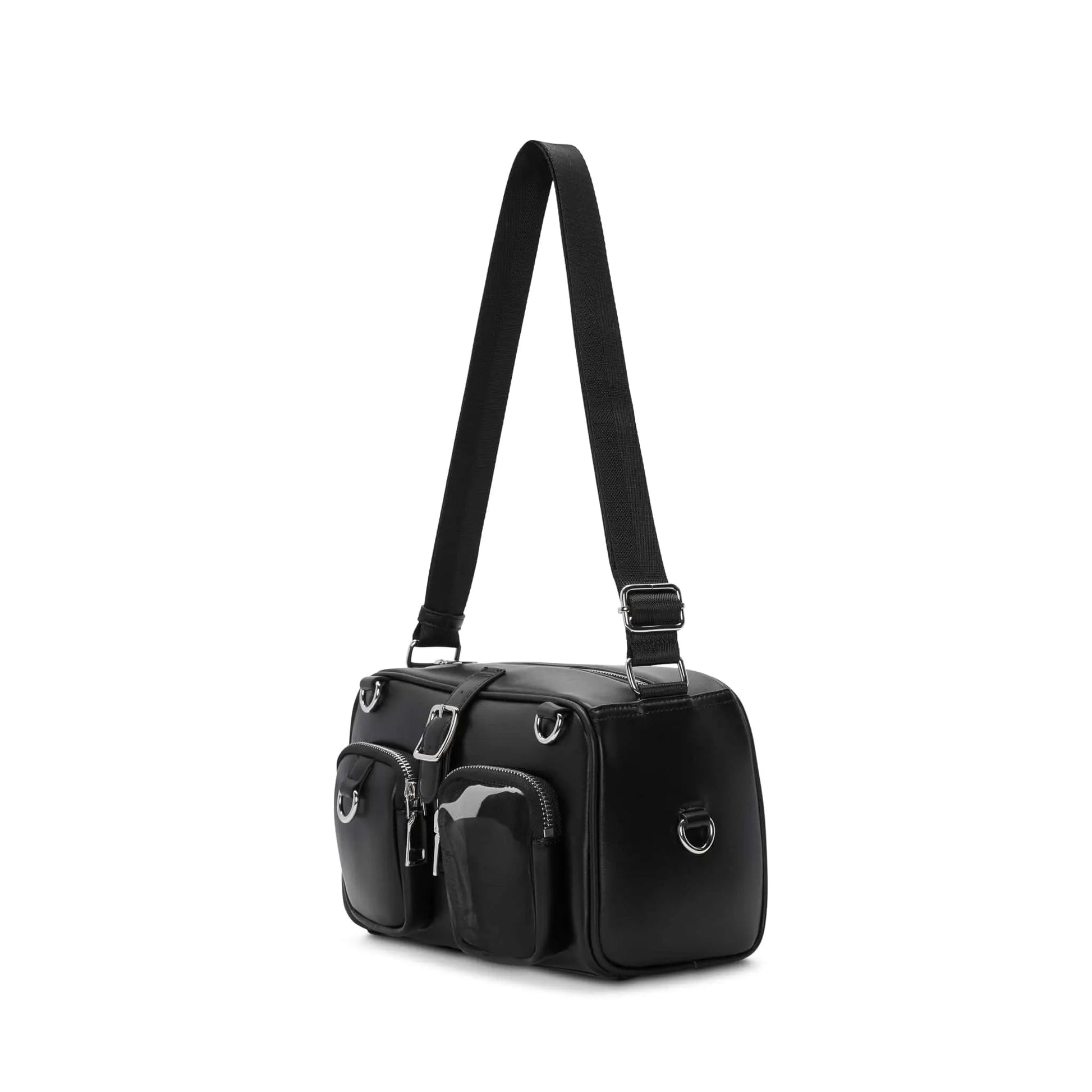 Side view of Lamoland trinket bag with single keychain loop for plushies or charms