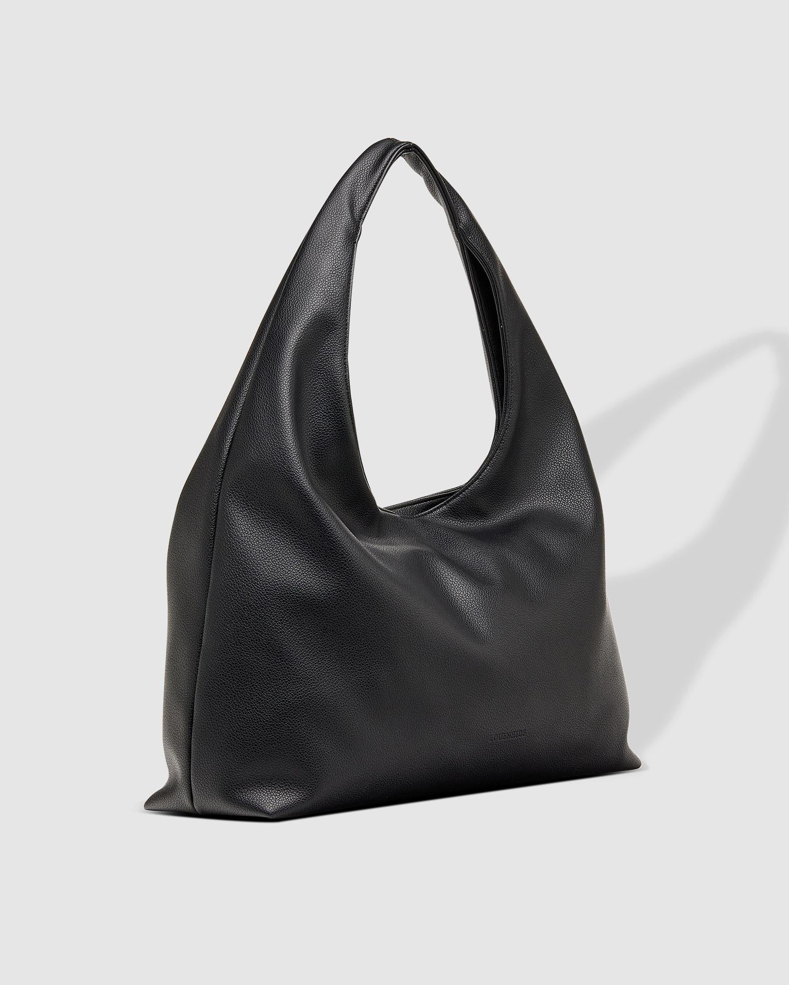 Louenhide Monaco Bag in black vegan leather - angled view